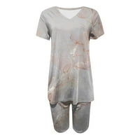 Halloween ponude carinje za čišćenje boja pidžama set ženskih salona za spavanje V-izrez bluza s kratkim