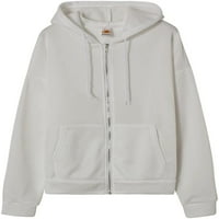 Dabuliu Zip up hoodie za žene predimenzionirane Y2K odjeće smeđe dukseve Vintage baggy e-girl 90-ih