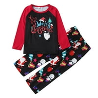 Porodični pidžami Podudarni setovi Christmas Funny ELK jeleni grafički vrhovi + plaćene duge hlače PJS