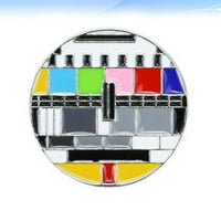 Pin Brooch rever Cartoon Enamel Rainbow Breappin Retro Dekorativni isječci Kanali Shawl Televizijski