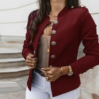 Ženska odijela za rad Profesionalne ženske jakne u boji s dugim rukavima s malim odijelom s kratkim