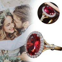 Rodijum-pločani bakreni nakit za angažman poklon prsten Dame Elegantni prstenovi
