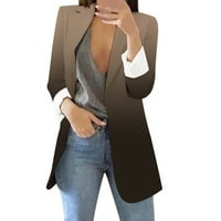Ženski ispisani kardigan formalno odijelo s dugim rukavima kaputa za bluzu kaputa