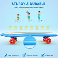 Kids Skateboard Kit Kompletna ploča s klizanjem nizbrdo s zaštitnim zupčanicima za dječake Dječji početnici