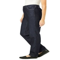 Žena unutar ženskog plus veličine visokog savršenog pamučnog leđa elastična jean Jean