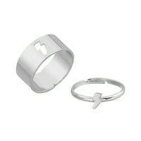 Heiheiup Par prsten set jednostavan modni nakit Popularni dodaci Prstenje za žene