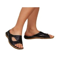 Žene slajdova Ležerne prilike sandale za sandale Ljetne ploče Papuče crne 7