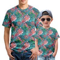 Muške majice plus veličina vrhova Muška havajska majica i ties kratki rukav okrugli vrat Majica Ljetni vrhovi Muške majice Ležerne prilike, Obrtvovi - 5xl
