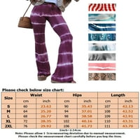 Avamo Holiday Beach Striped bootcut hlače za žene High Squik Workout Bootleg hlače TUMITELJSKI SAVRŠENO