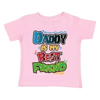 Xtrafly Odjeća za mlade Toddler tata najbolji prijatelj tata Papa Kids Crewneck majica