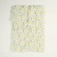 SQ Ft. UV zaštićena krema 3D svilena ruža i hidrongea cvjetni panel zidna prostirka za DIY Party Centerpieces