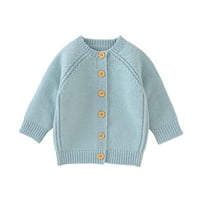 Dječji dječak Klit kardigan džemper Topli pulover vrhovi toddlera Čvrsti gornji odjeća kaput odijelo
