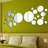 Fule uklonjiva 3D zrcala zidne naljepnice krug naljepnica umjetnička muralna kućna soba DIY dekor