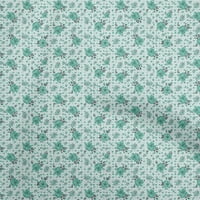 Onuone svilena tabby morska zelena tkanina Cvjeća za šivanje tkanine uz dvorište tiskano diiy odjeća