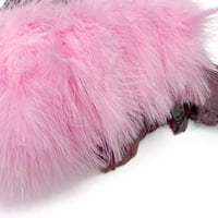 Dvorište - Light Pink Marabou Turkey Fluff Feather Fringe Tright Modni party haljina Moonlight Feather