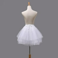 Haxmnou Ženska solidna slojevi slojevito u boji Tulle Petticoat dame Tutu Tulle Suknja donje bijele