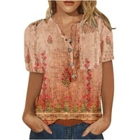 Olyvenn ženske tuničke majice bluza na vrhu labave fit casual sakrij trbuh bluza za žene Ljetni modni