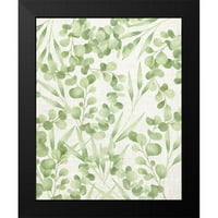 Allen, Kimberly Crna Moderna uokvirena muzejska umjetnost tisak pod nazivom - zeleno lišće