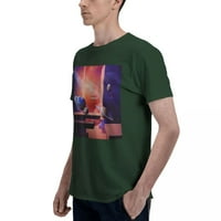 Novost 3D grafički muški kratki rukav majica 150g tamno zelena