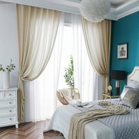 FAN FANDNIN 265 * Čvrsta boja za zavjese od poliesterskih vlakana Gromet Filtriranje Ležerne prilike za teksturene zavese za spavaću sobu