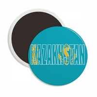 Kazahstan Zastava države Okrugli ceroks Frižider Magnet održava ukras