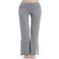 Prednji močji ženski Yoga hlače Dukseri ravne noge Joggers Crckstring Workwout Lounge Pajamas Hlače