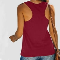 Dan nezavisnosti Vest Modni ženski ljetni majica bez rukava 4. jula, rezervoar za ispis TOP casual bluza