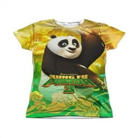 Kung Fu Panda Film Happy Po Kung Fu Panda Logo Juniors Front Print Majica