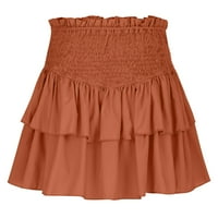 Suknja Hoksml Plus size, ženske nepravilne čvrste obloge livene suknje od kratkih suknja Hlače na pola