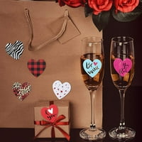 Funky Heart Roll naljepnice Valentinovo šarene naljepnice u obliku srca zaljubljene naljepnice za Valentinovo,