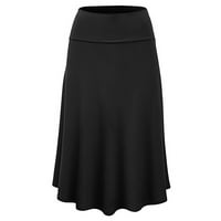 Royalloveove ženska modna labava casual pune boje elastični visoki struk Slim Fit labave suknje suknje