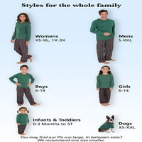 Porodični božićni pidžami podudarni setovi, top + plažene hlače za spavanje, odmor PJS za žene muškarci