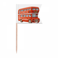 Britanija UK London Crveni dvospratni dvospratni autobus zastava za zube Oznake oznake za zabavu