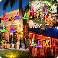 ADEEING HALLOWEEN ukrasi osvijetljenih vještica, 43ft Halking Halloween Vanjski svjetlovi niz modovi za vanjsku, vrt, dvorište, drvo