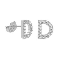 Mnjin simulirane dijamantske naušnice Fashion abeceda Početne minđuše d