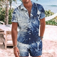2-komadni kratke hlače za muškarce Grafički print Havajska odjeća za plažu Tropska kratka rukava i kratke