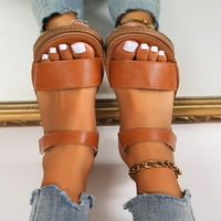 Ženske udobne cipele za gležnjeve sandale smeđe EUR36