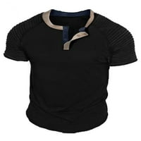 Paille muškarci T majice pune boje Ljetni vrhovi kratki rukav majica labavi fit sport basic tee crna