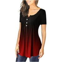 Ženske majice Plus size Ljetna ženska modna tiskana labava majica kratkih rukava bluza okrugli vrat