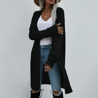 TUPHREGYOW ženski dugi rukav izdubljeni pleteni klirens džemper Novi stil Trendy Solid Fit Faise Laigani