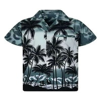 Muški havajska aloha košulja kratki rukav casual gumb dolje od plame stabla tiskane majice na plaži