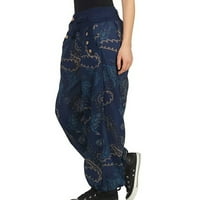 Corashan pantalone za žene, ženske ležerne plus veličine ispis elastičnih pojasa za struk ravne labave duge hlače, ženske hlače