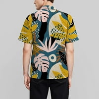 Cuoff Hawaiian Odjeća za odmor Muška havajska majica kratki rukav gumb Up uz plažu, unise casual majice