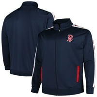 Muška mornarica Boston crvena tako velika i visoka tricot trag sa punim zip jaknom