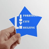Zabranjeno Grad Peking Star naljepnica Paster Vinil Auto oznake Dekoracija Dekoracija