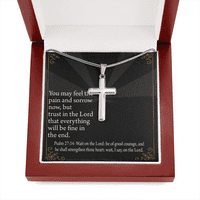 Kršćanska ohrabrenje Božje snage Psalam 27: Ogrlica od nehrđajućeg čelika