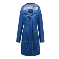 Odeerbi zimski kaputi za žene Čvrsta kišna jakna na otvorenom jakne vodootporni kaputić s kapuljačom