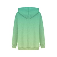 HFolob dukserica za žene ženski ispisani pulover dugih rukava džep jesen casual gradijentni kapuljač