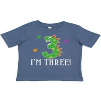 Inktastic 3. rođendan Dinosaur Party Poklon dječaka majica ili majica Toddler