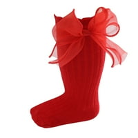 Dječje čarape modne meke telečke čarape koljena visoko čipka velike luk čarape 0-3y